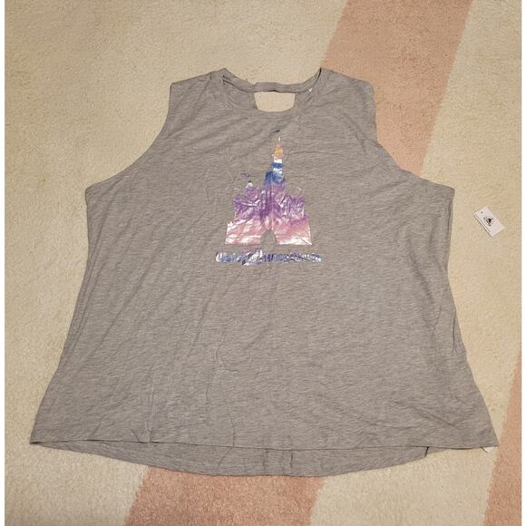 Walt Disney World Pink/Purple Castle Gray Tank Top Size Adult 3X *NWT - Picture 1 of 8